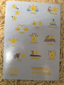 Stickerbogen "Sternchen schön"